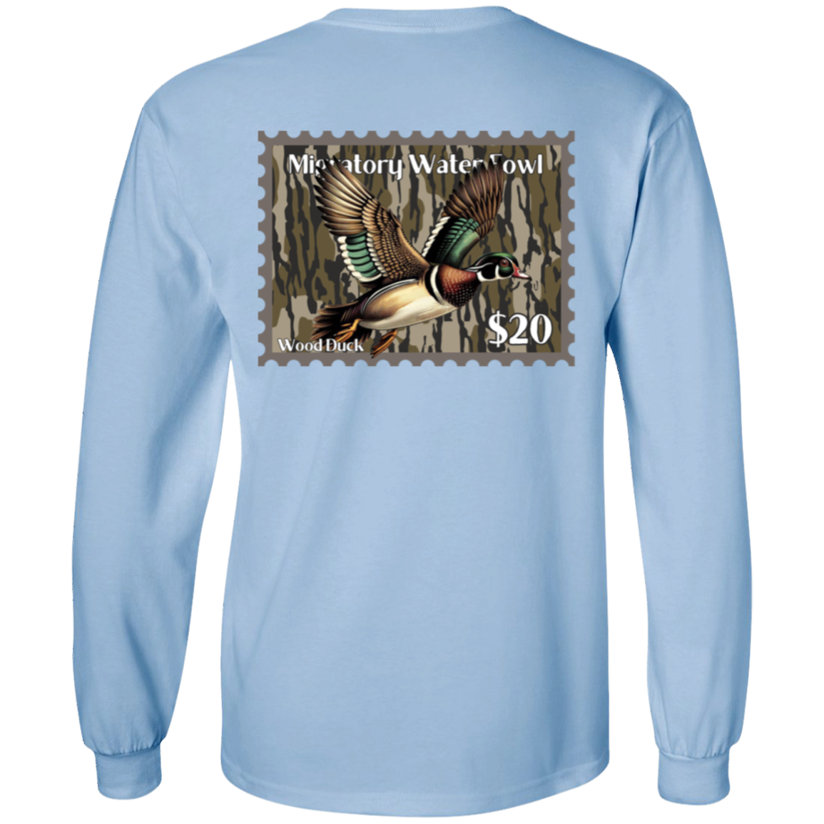 Wood Duck Migratory Waterfowl Duck Stamp Bottom Land Long Sleeve