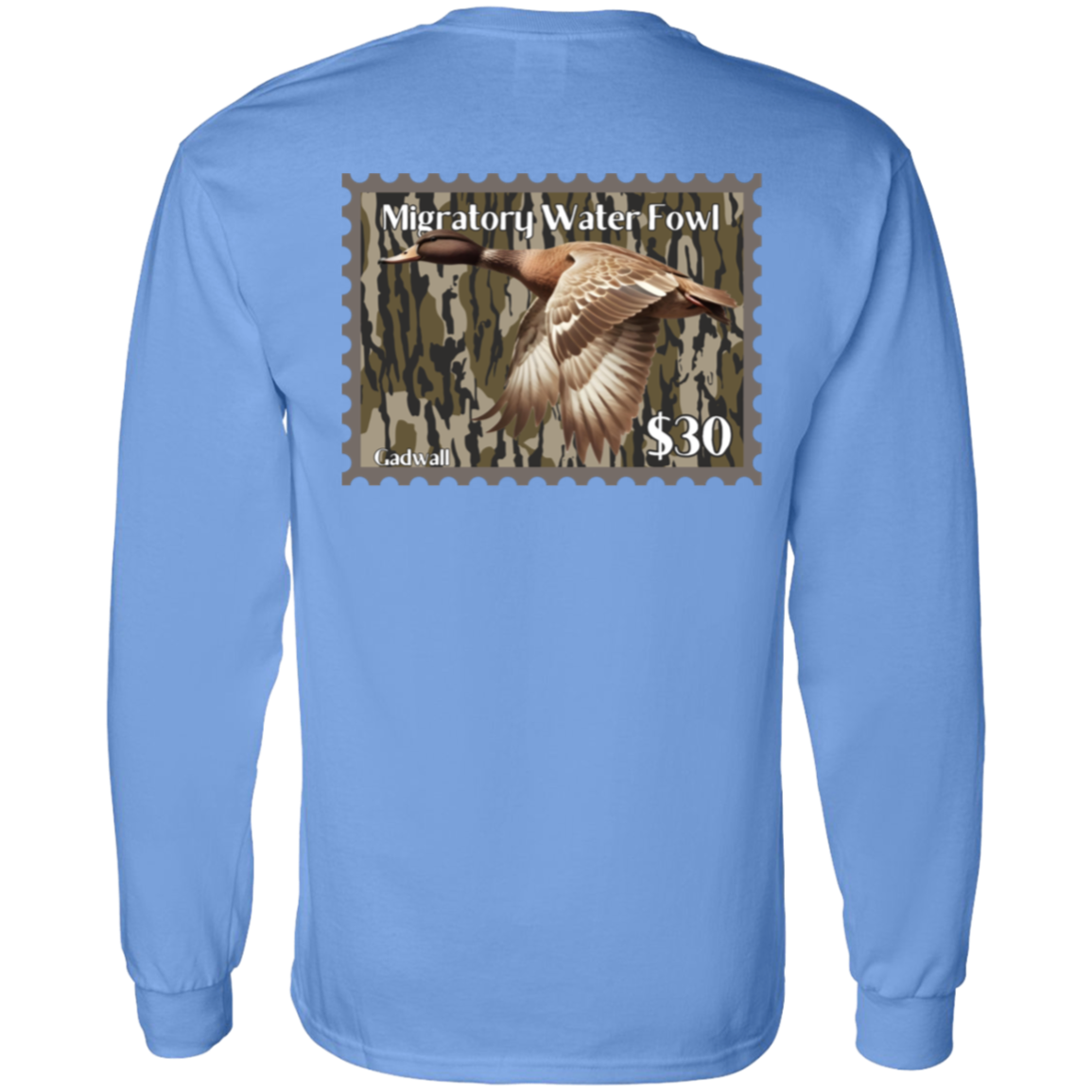 Gadwall Migratory Waterfowl Duck Stamp Bottom Land Long Sleeve