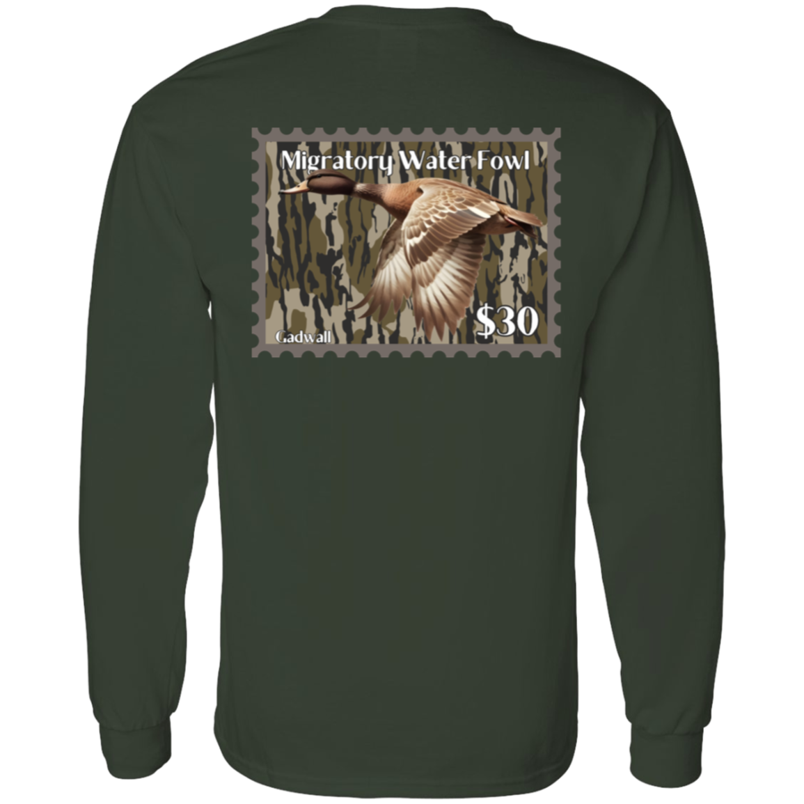 Gadwall Migratory Waterfowl Duck Stamp Bottom Land Long Sleeve