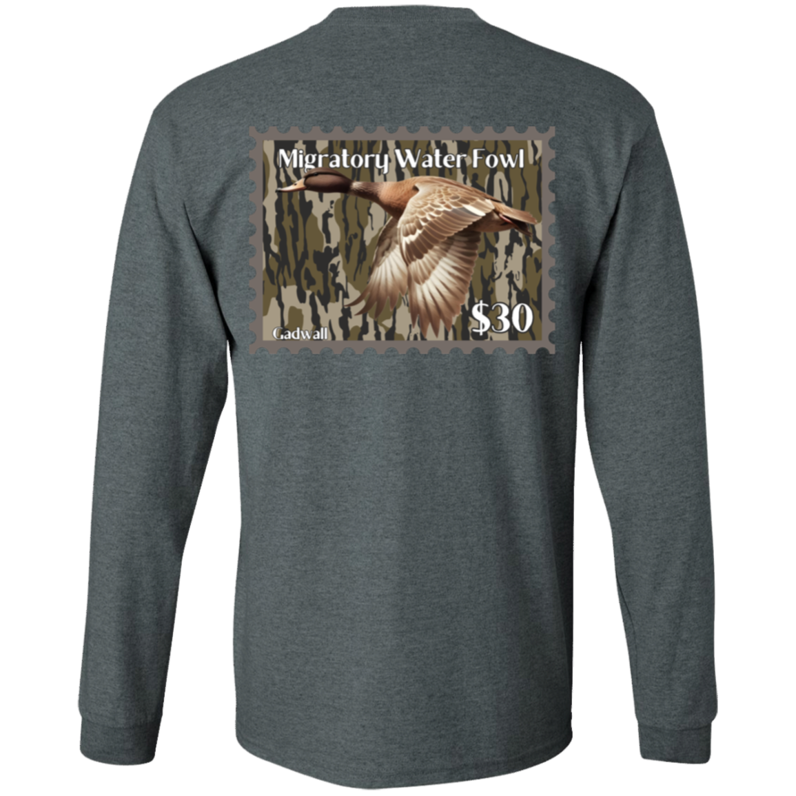 Gadwall Migratory Waterfowl Duck Stamp Bottom Land Long Sleeve