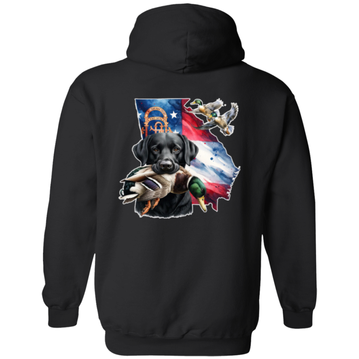 Georgia Black Labrador Hoodie