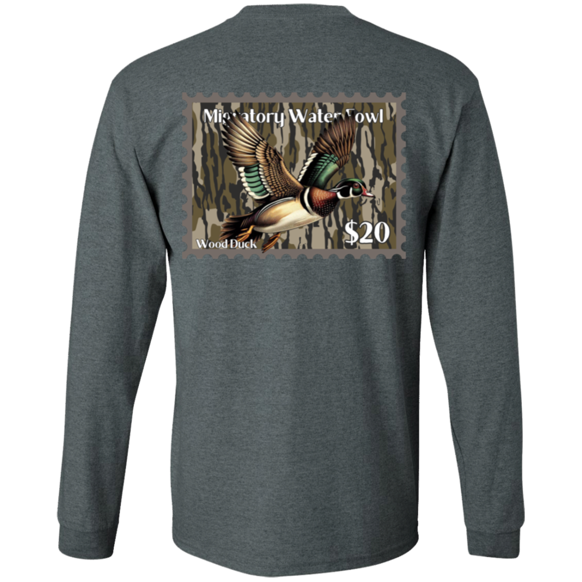 Wood Duck Migratory Waterfowl Duck Stamp Bottom Land Long Sleeve
