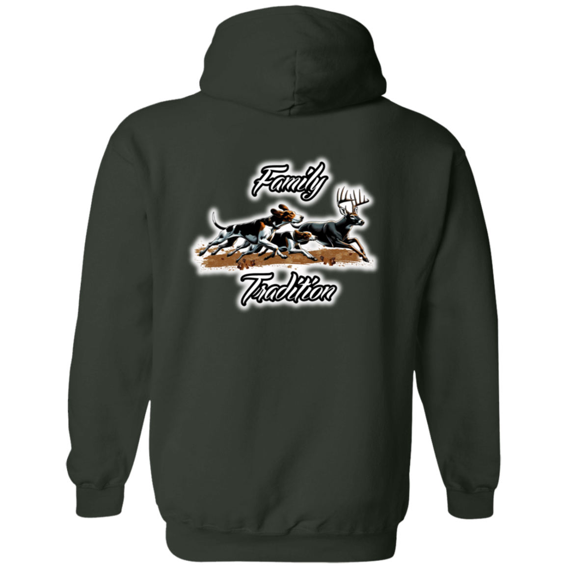 Family Tradition Dogs Chasing Deer Hoodie