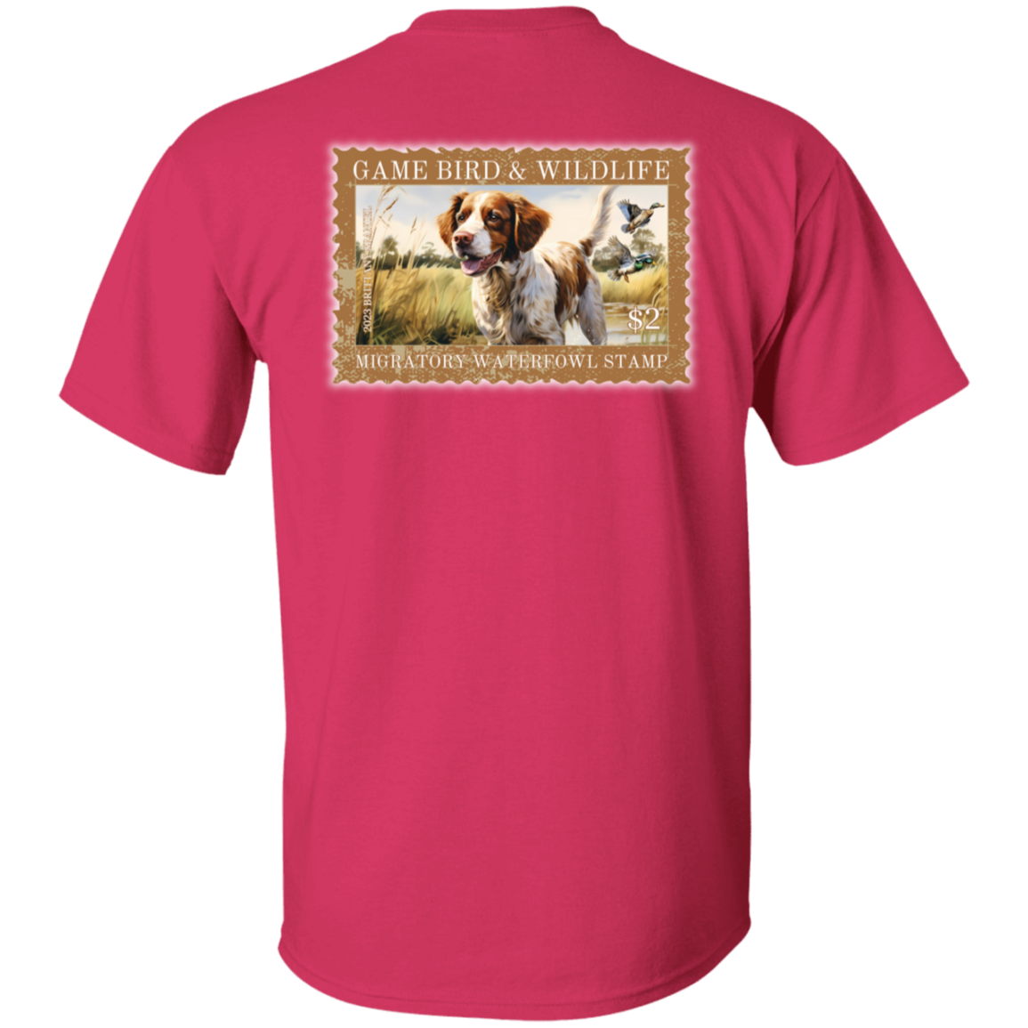 Brittany Spaniel Migratory Waterfowl Stamp Collection Short Sleeve