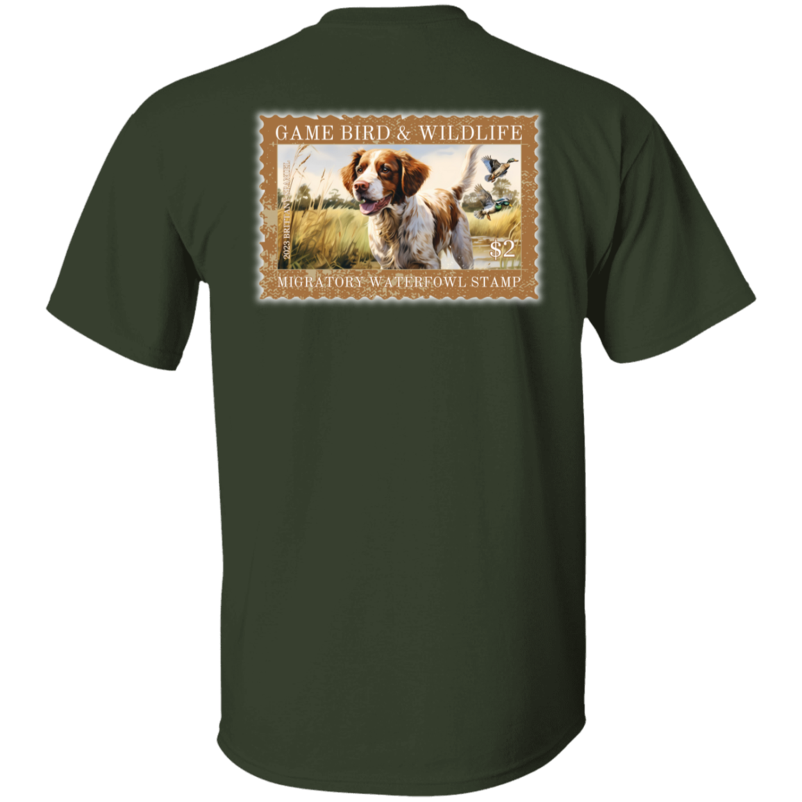 Brittany Spaniel Migratory Waterfowl Stamp Collection Short Sleeve