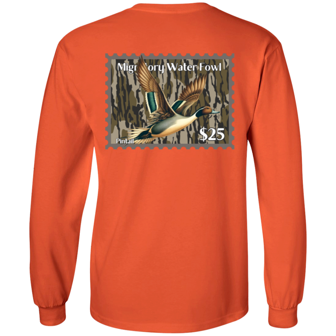 Pintail Migratory Waterfowl Duck Stamp Bottom Land Long Sleeve