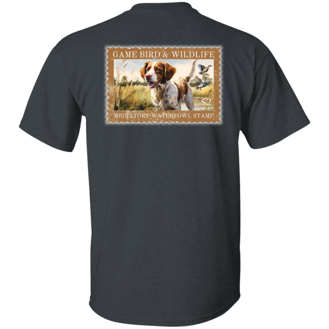 Brittany Spaniel Migratory Waterfowl Stamp Collection Short Sleeve