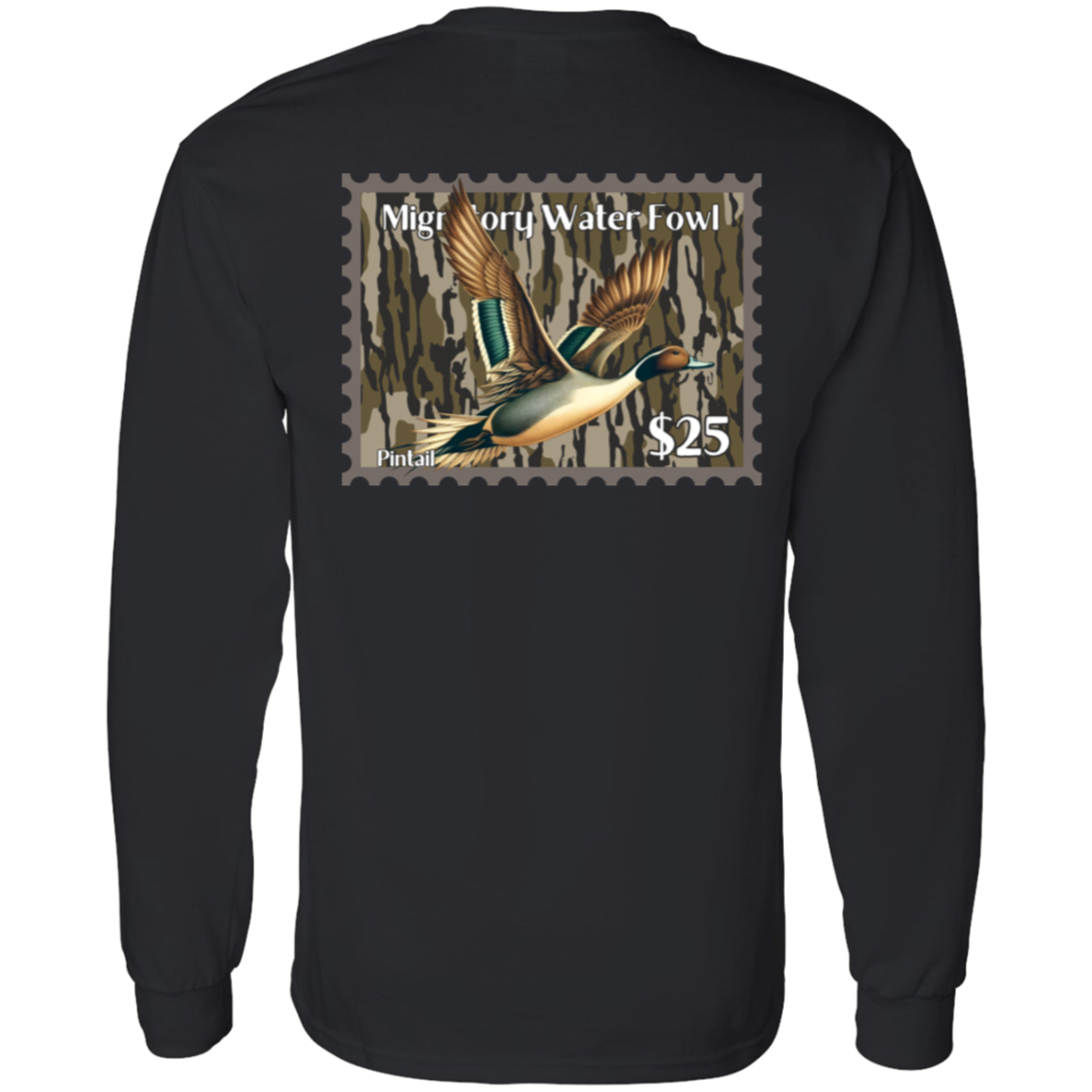 Pintail Migratory Waterfowl Duck Stamp Bottom Land Long Sleeve