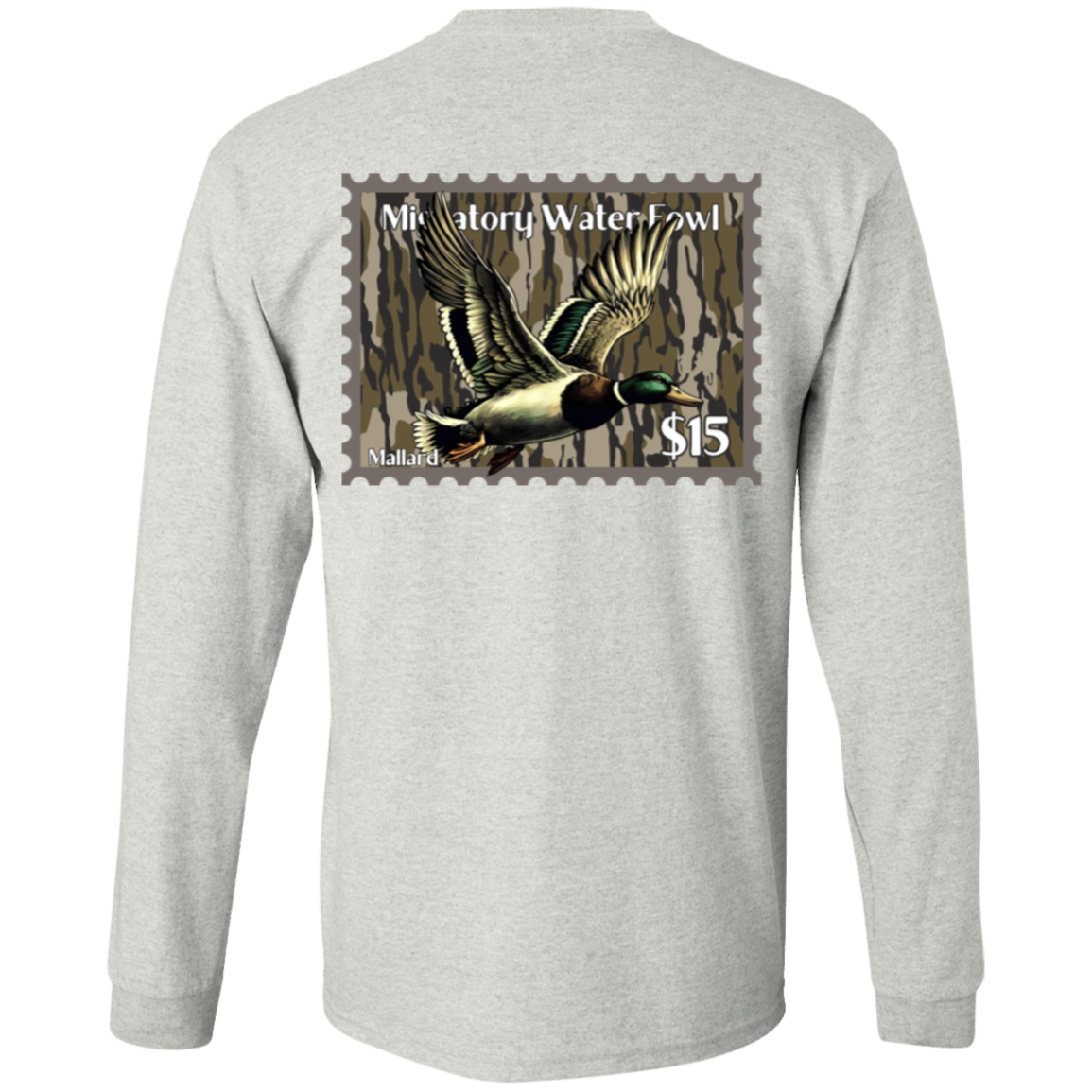Mallard Migratory Waterfowl Duck Stamp Bottom Land Long Sleeve