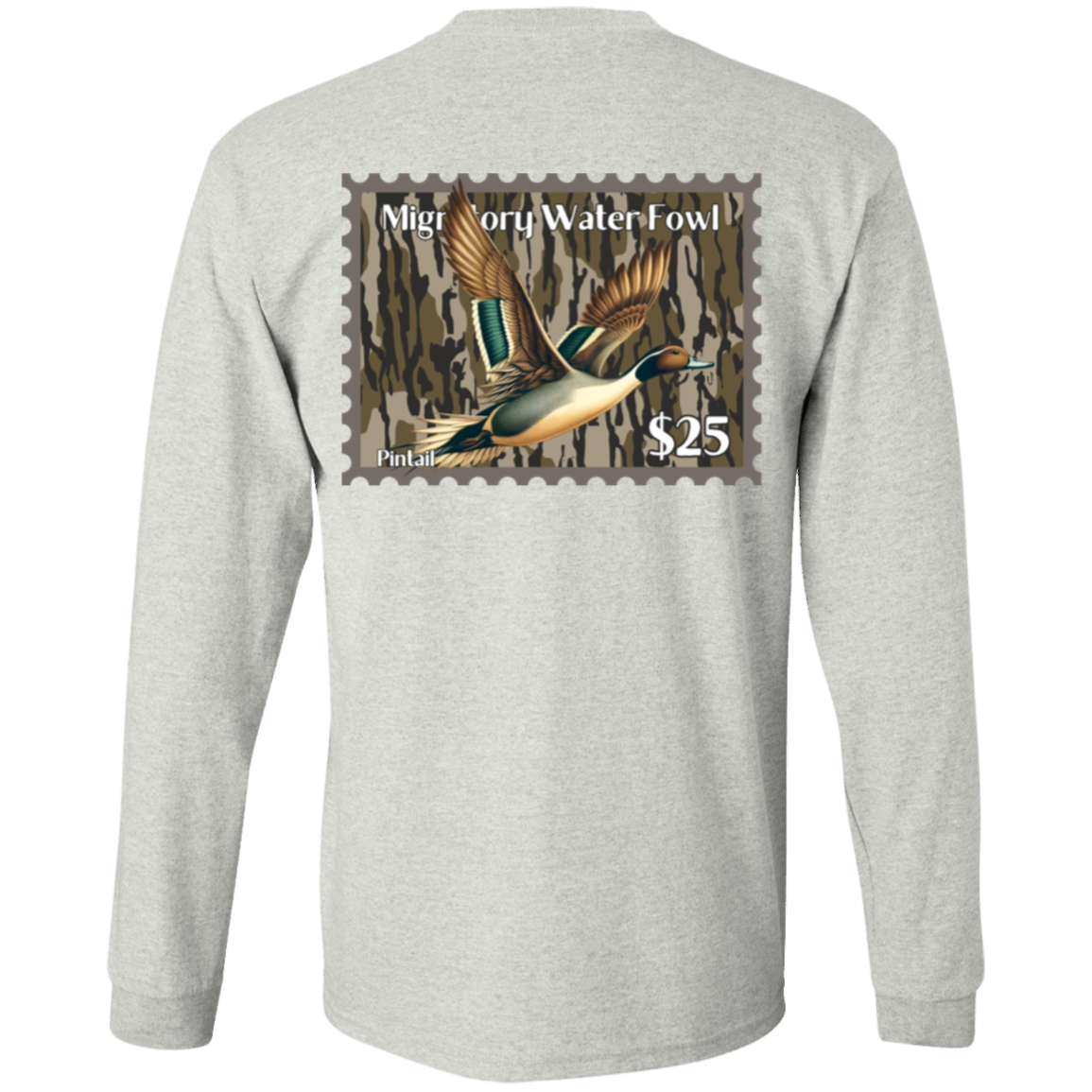Pintail Migratory Waterfowl Duck Stamp Bottom Land Long Sleeve