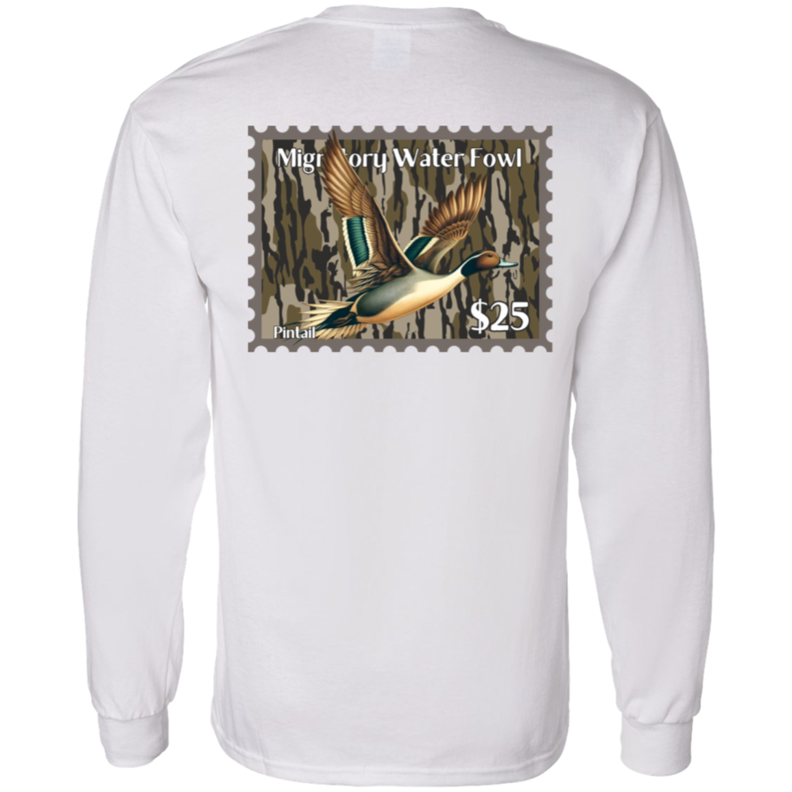 Pintail Migratory Waterfowl Duck Stamp Bottom Land Long Sleeve