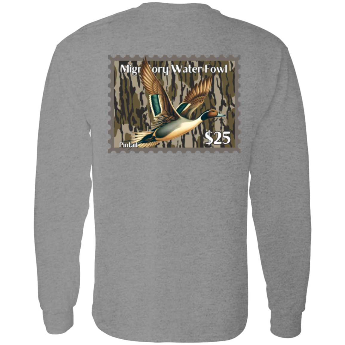 Pintail Migratory Waterfowl Duck Stamp Bottom Land Long Sleeve