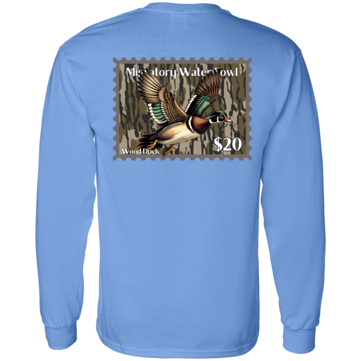 Wood Duck Migratory Waterfowl Duck Stamp Bottom Land Long Sleeve