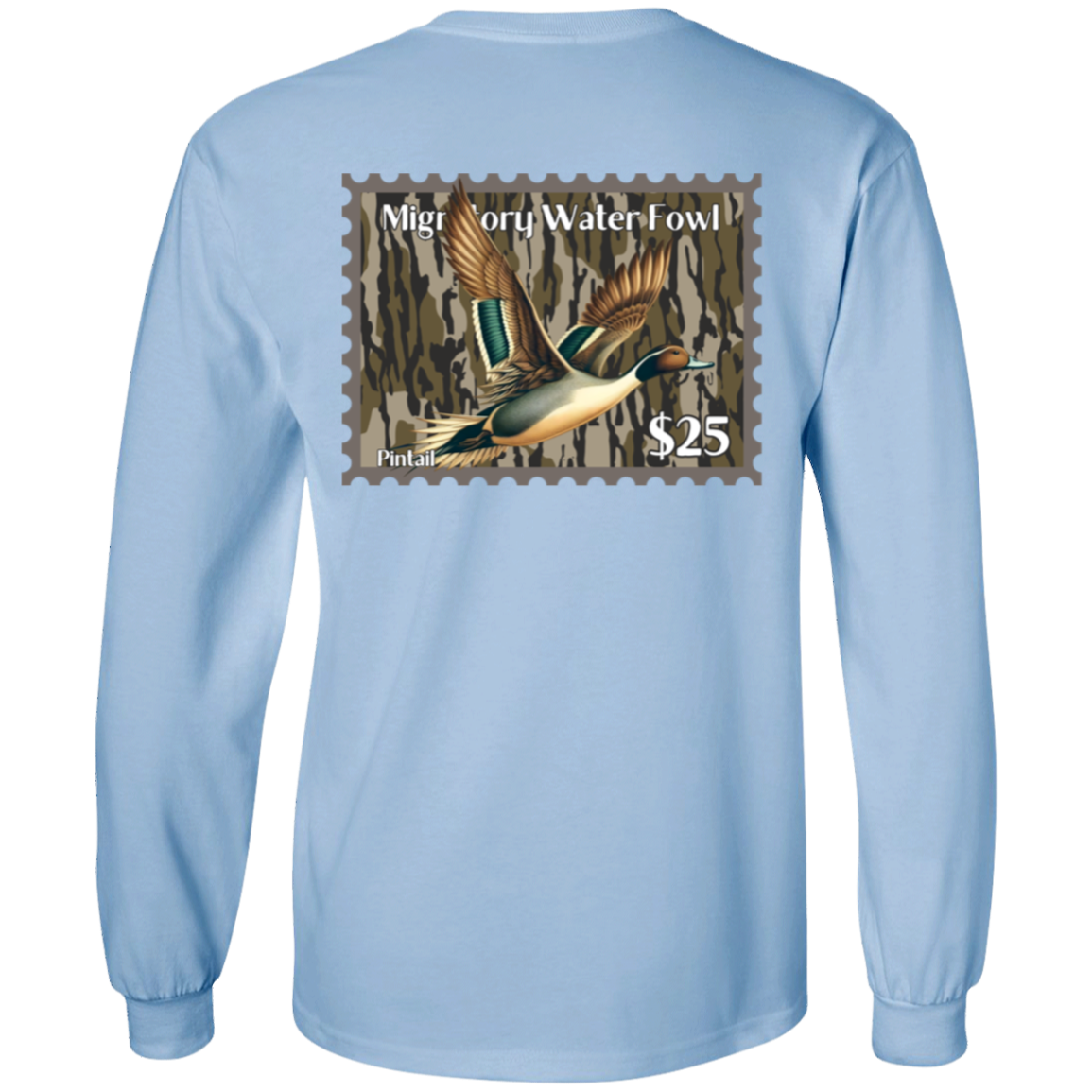 Pintail Migratory Waterfowl Duck Stamp Bottom Land Long Sleeve