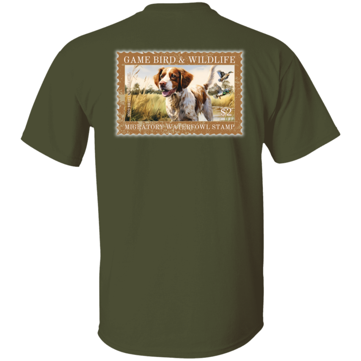 Brittany Spaniel Migratory Waterfowl Stamp Collection Short Sleeve