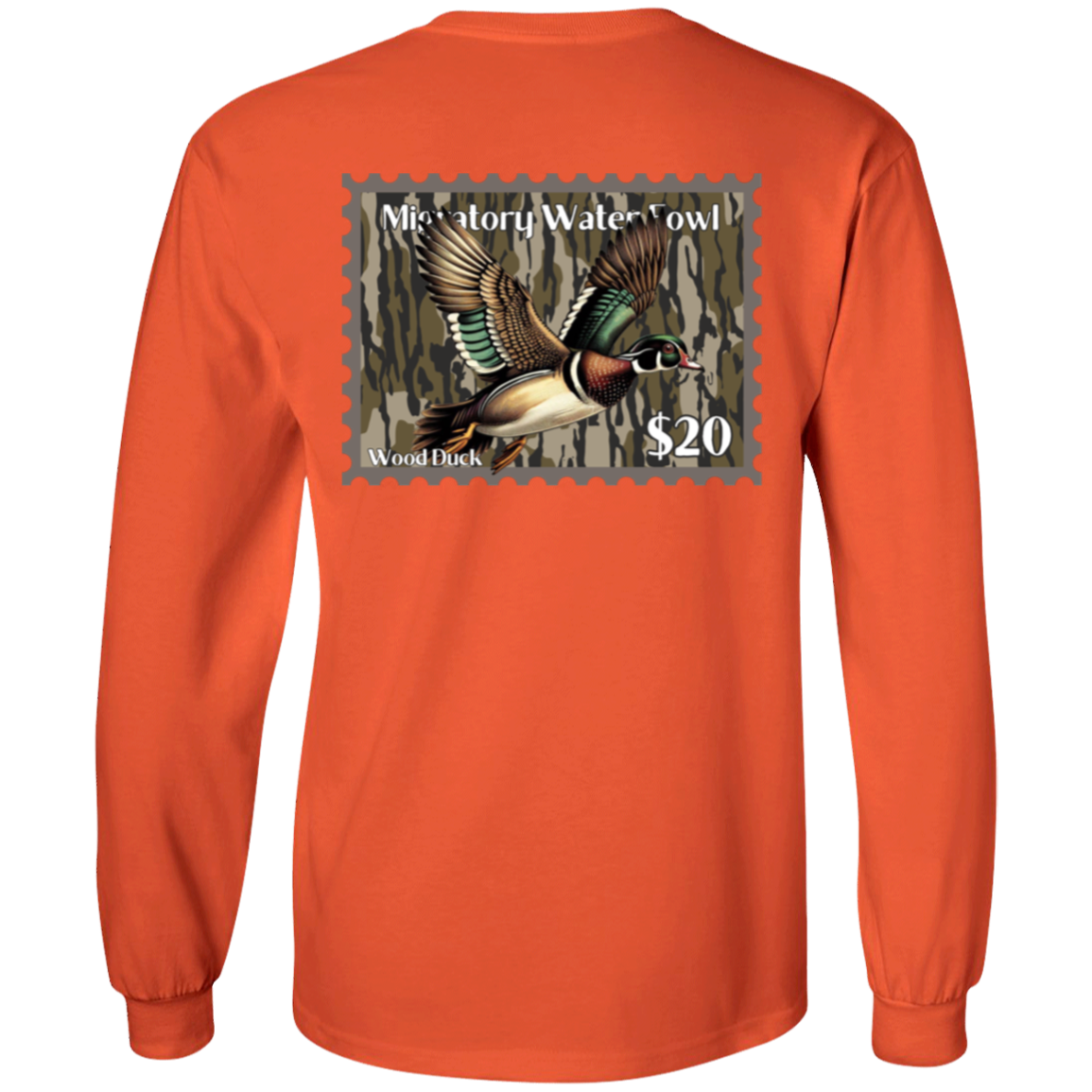 Wood Duck Migratory Waterfowl Duck Stamp Bottom Land Long Sleeve