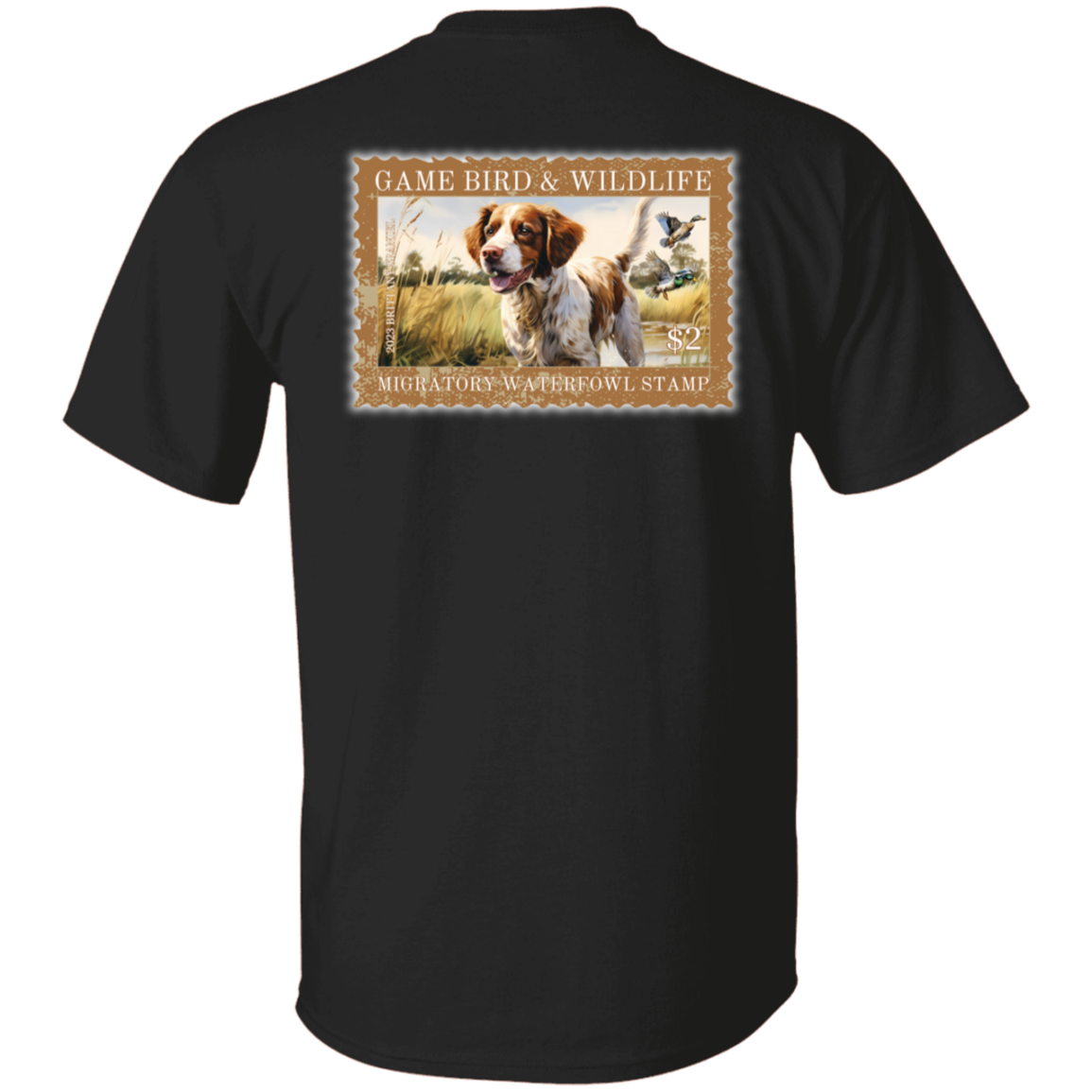 Brittany Spaniel Migratory Waterfowl Stamp Collection Short Sleeve