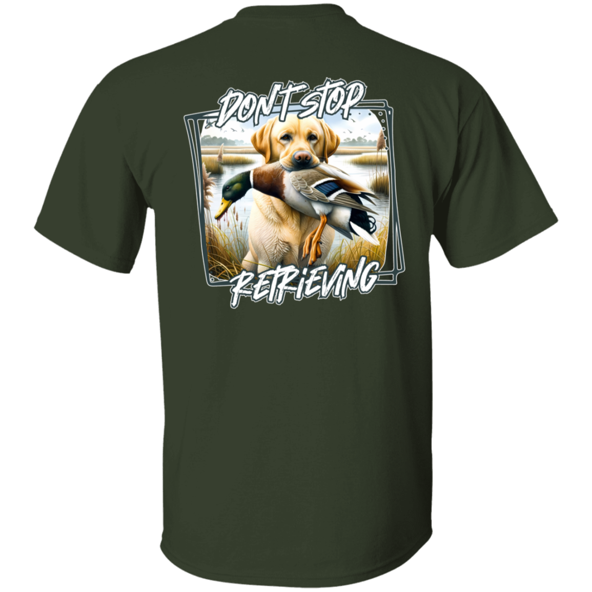"Don't Stop Retrieving" Yellow Labrador Retriever Short Sleeve