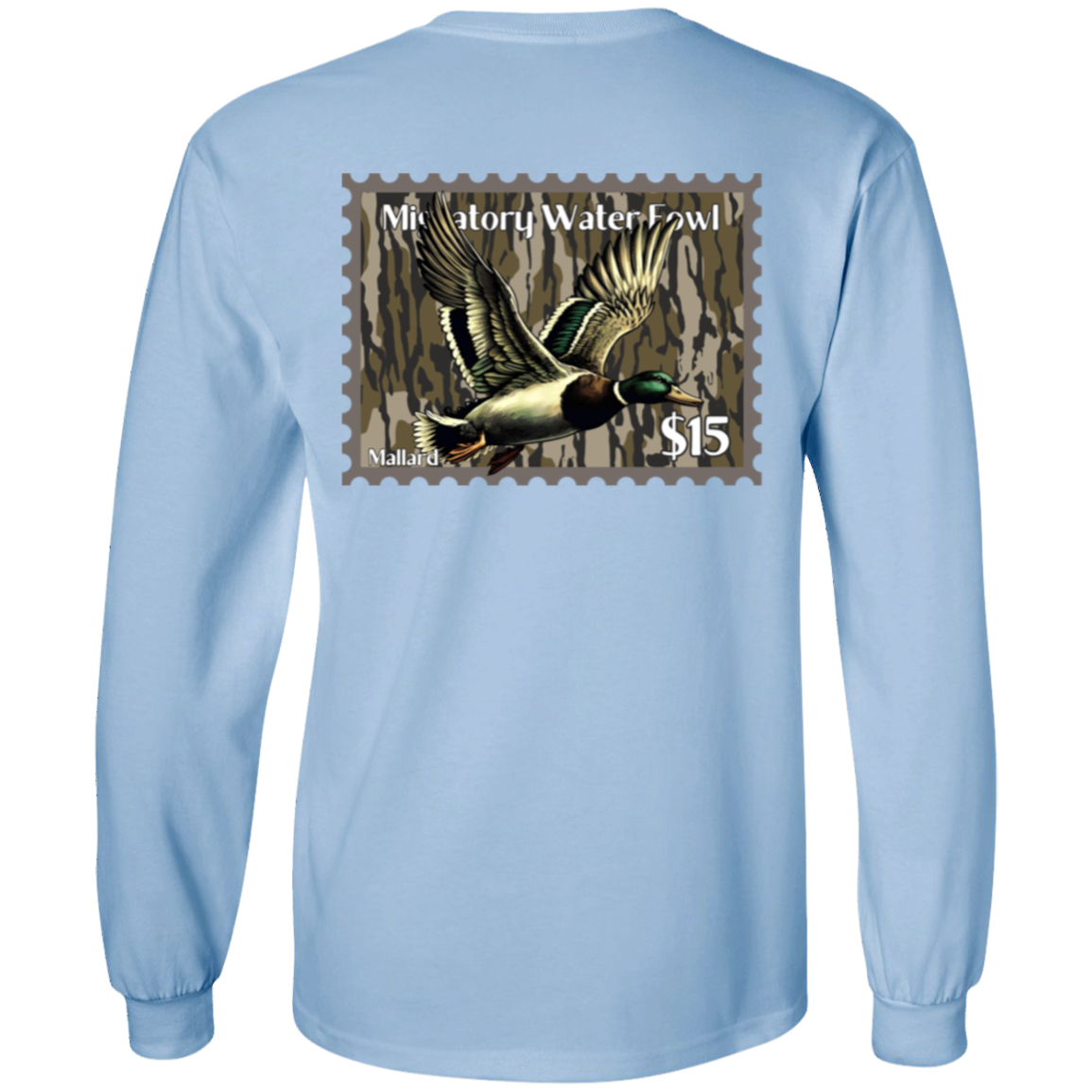 Mallard Migratory Waterfowl Duck Stamp Bottom Land Long Sleeve
