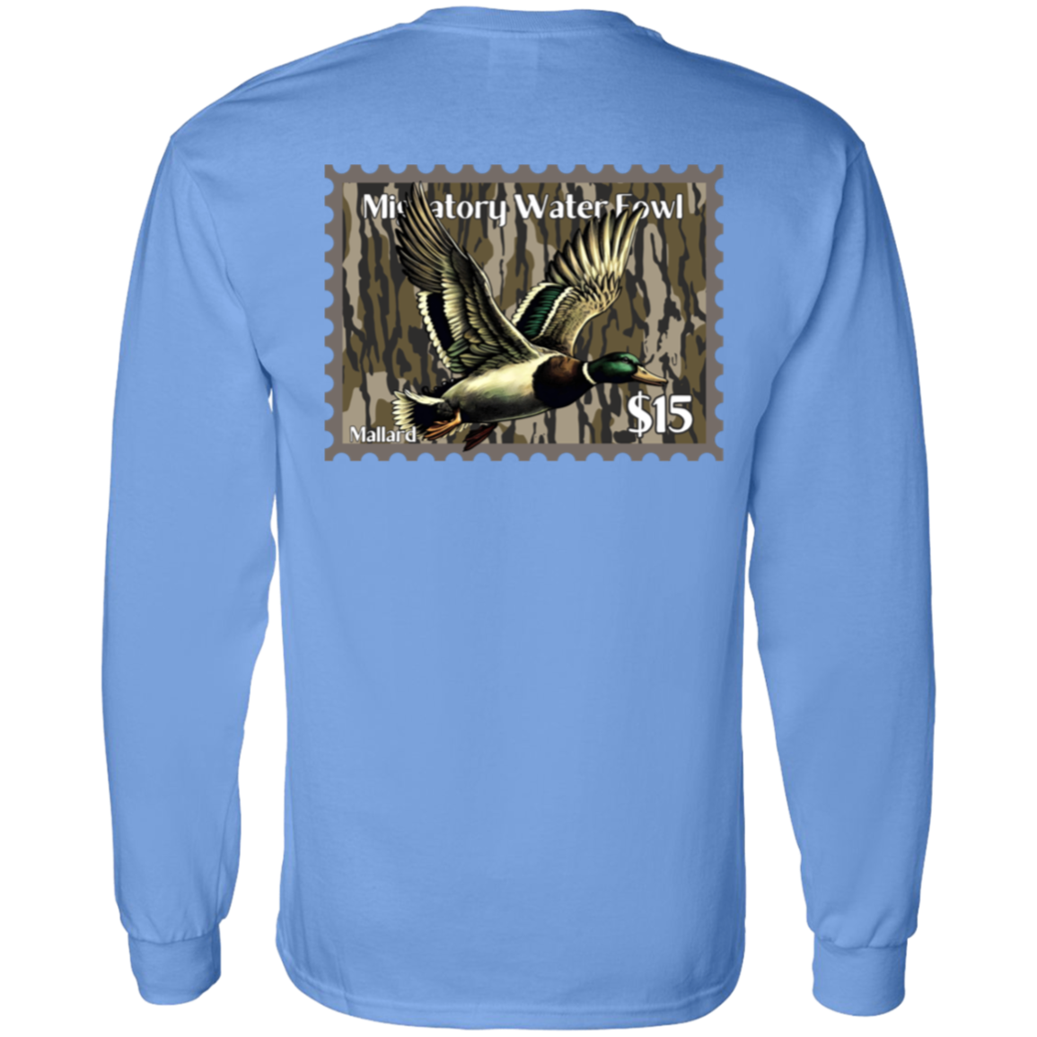 Mallard Migratory Waterfowl Duck Stamp Bottom Land Long Sleeve