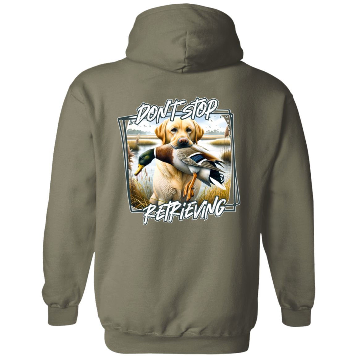 "Don't Stop Retrieving" Yellow Labrador Retriever Hoodie