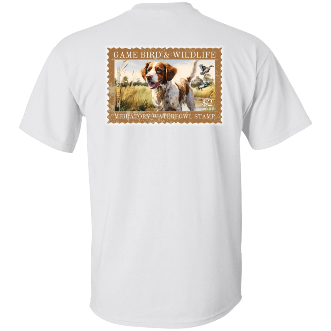 Brittany Spaniel Migratory Waterfowl Stamp Collection Short Sleeve