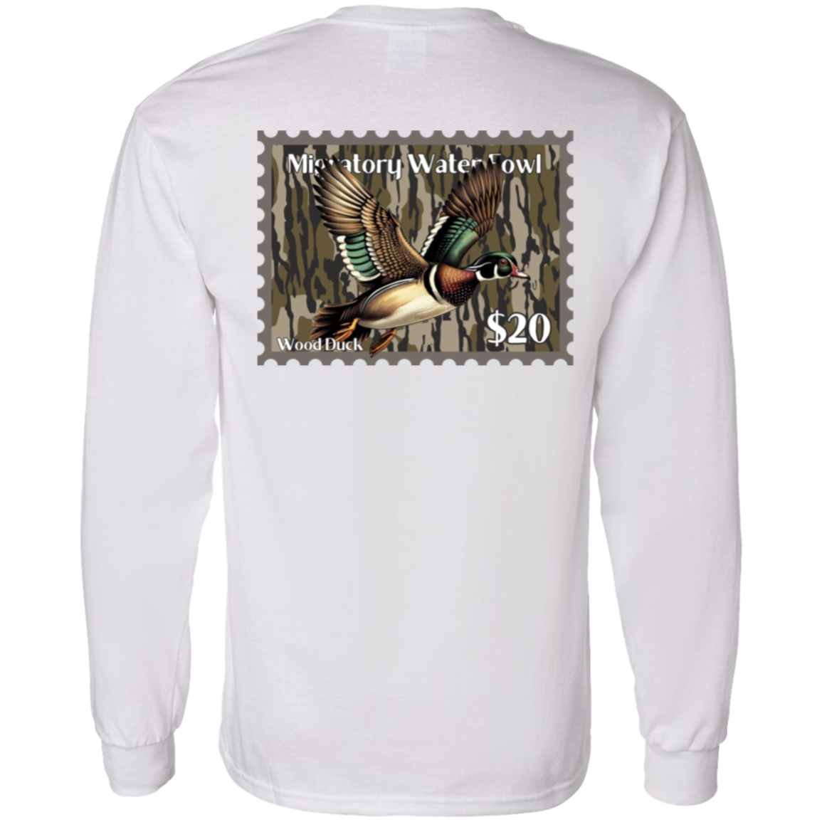 Wood Duck Migratory Waterfowl Duck Stamp Bottom Land Long Sleeve