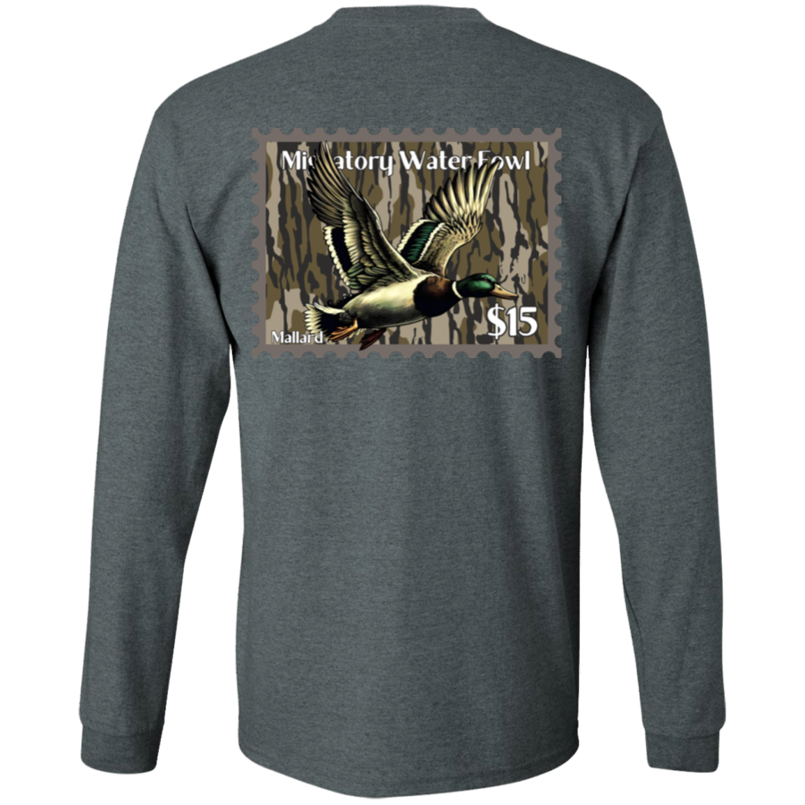 Mallard Migratory Waterfowl Duck Stamp Bottom Land Long Sleeve