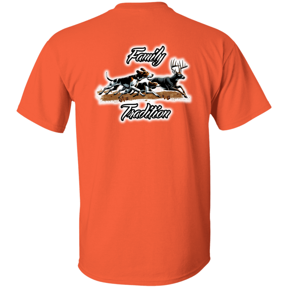 Family Tradition Dogs Chasing Deer Short Sleeve