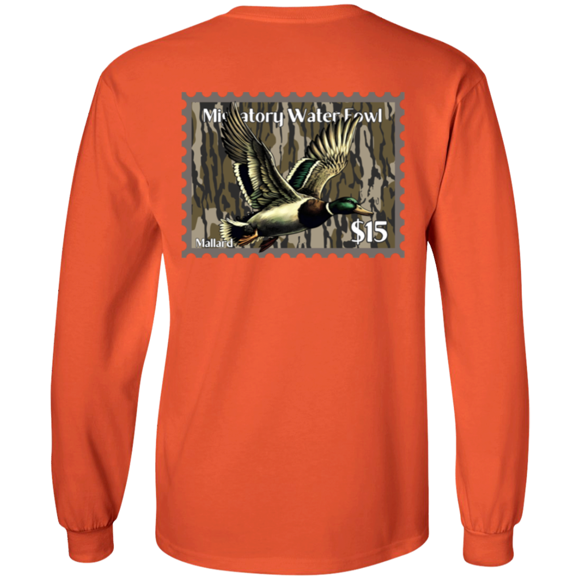 Mallard Migratory Waterfowl Duck Stamp Bottom Land Long Sleeve