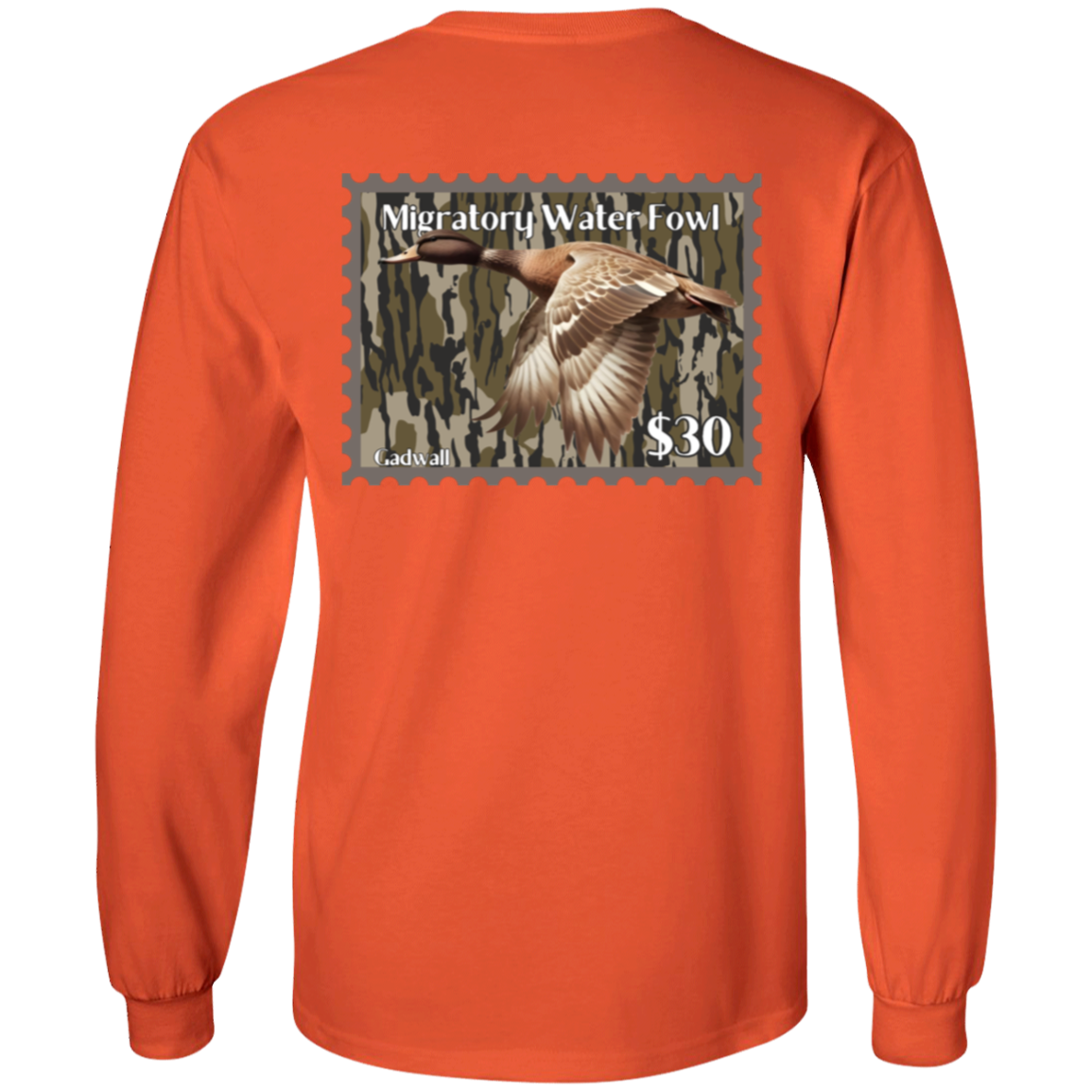 Gadwall Migratory Waterfowl Duck Stamp Bottom Land Long Sleeve