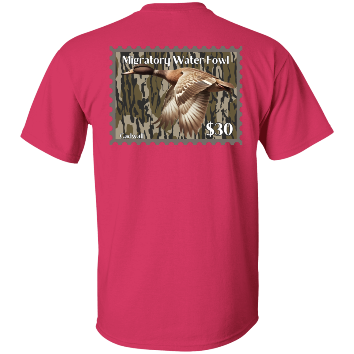 Gadwall Migratory Waterfowl Duck Stamp Bottom Land Short Sleeve