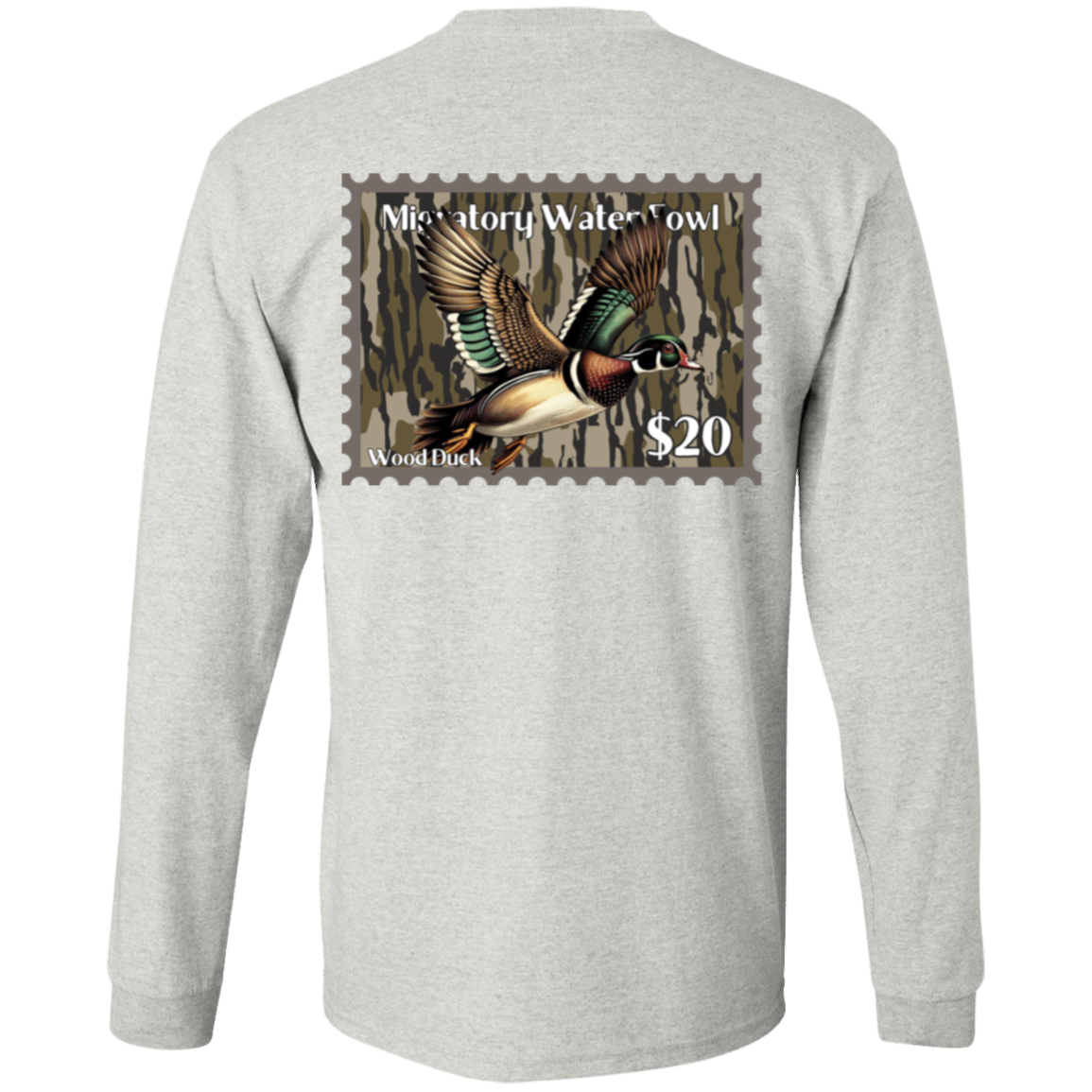 Wood Duck Migratory Waterfowl Duck Stamp Bottom Land Long Sleeve