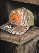 Sporting Dog Mafia Bottom Land Camo Leather Patch Hat