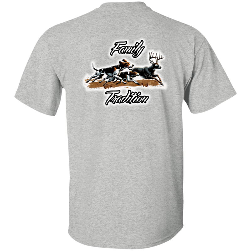 Family Tradition Dogs Chasing Deer Short Sleeve