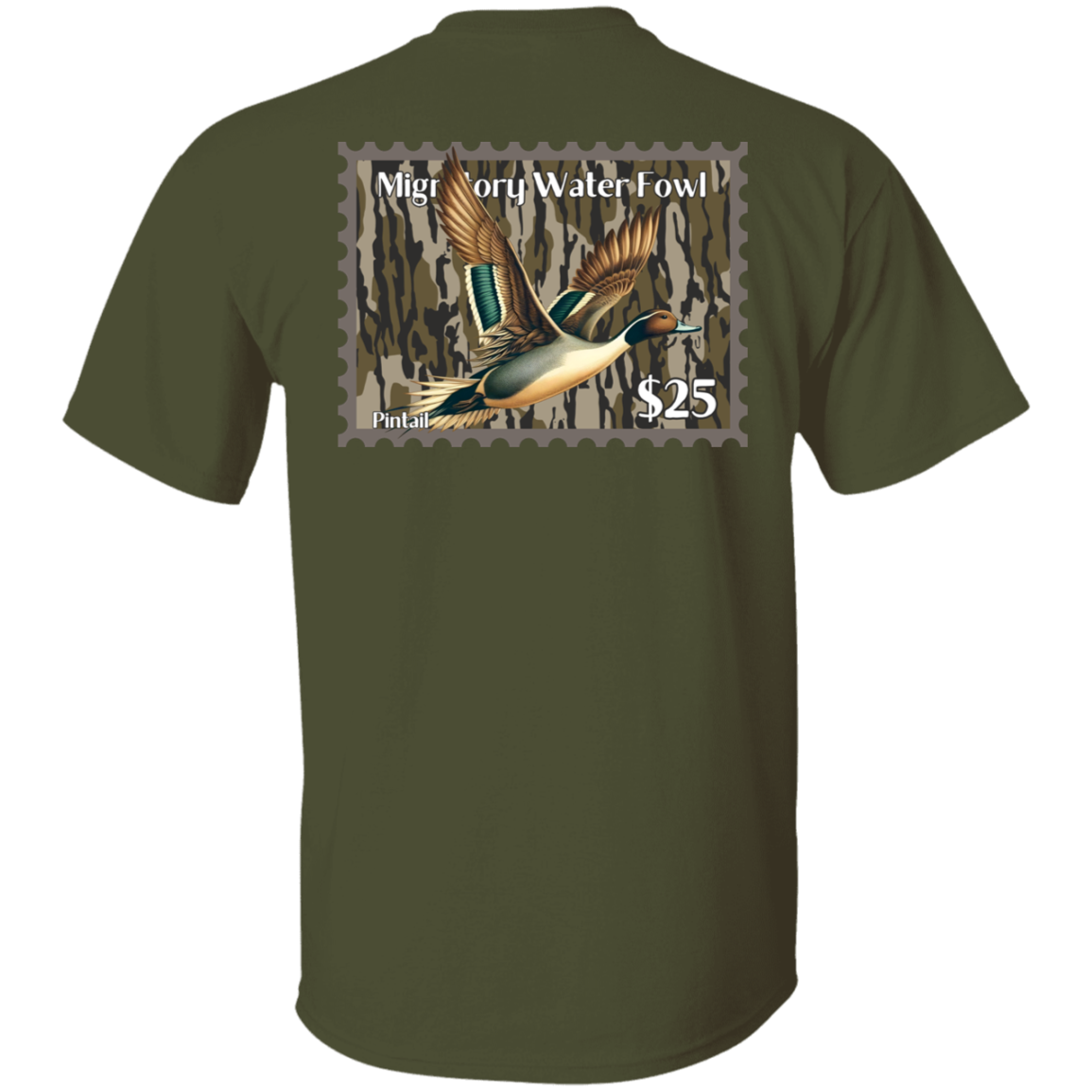 Pintail Migratory Waterfowl Duck Stamp Bottom Land Short Sleeve