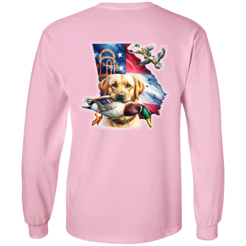 GEORGIA YELLOW LABRADOR RETRIEVER LONG SLEEVE T-SHIRT