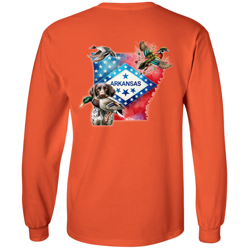 Arkansas State with German Shorthair Pointer Long  Sleeve