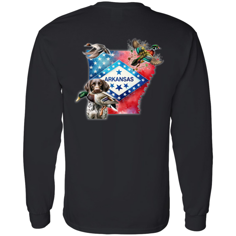 Arkansas State with German Shorthair Pointer Long  Sleeve