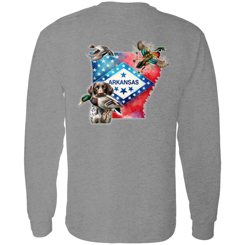 Arkansas State with German Shorthair Pointer Long  Sleeve