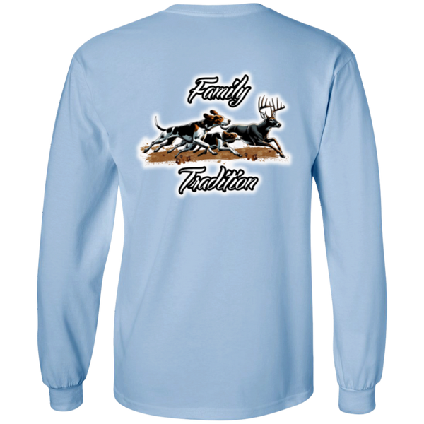 Family Tradition Dogs Chasing Deer Long Sleeve