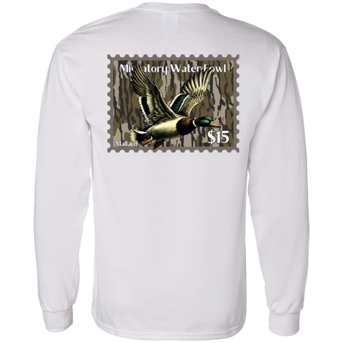 Mallard Migratory Waterfowl Duck Stamp Bottom Land Long Sleeve