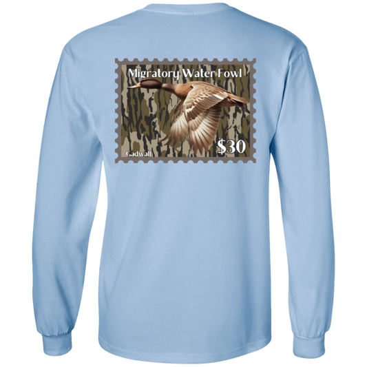 Gadwall Migratory Waterfowl Duck Stamp Bottom Land Long Sleeve