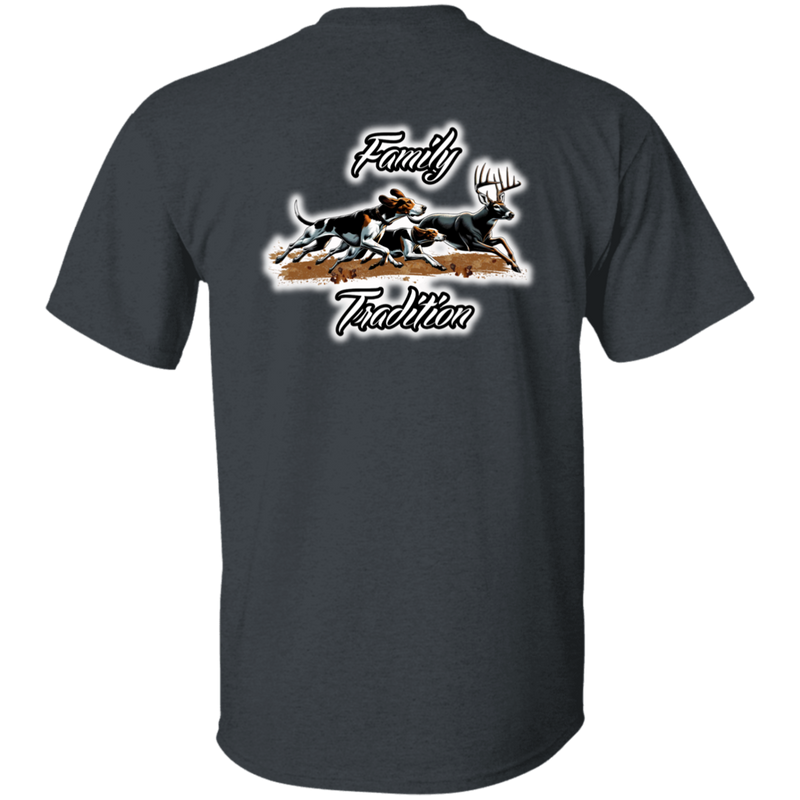 Family Tradition Dogs Chasing Deer Short Sleeve