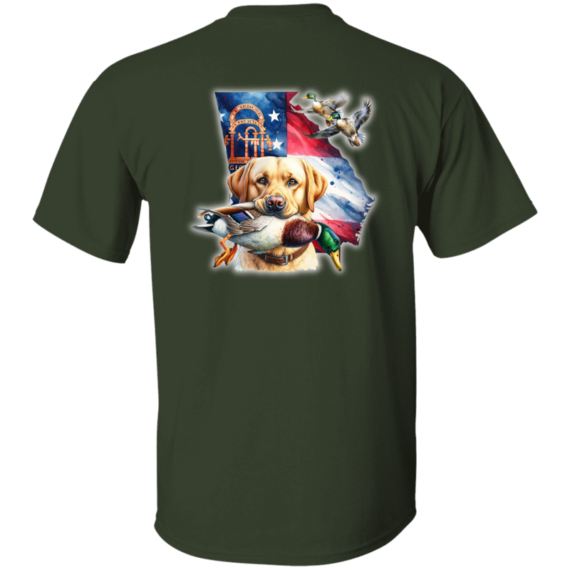 GEORGIA YELLOW LABRADOR RETRIEVER SHORT SLEEVE T-SHIRT