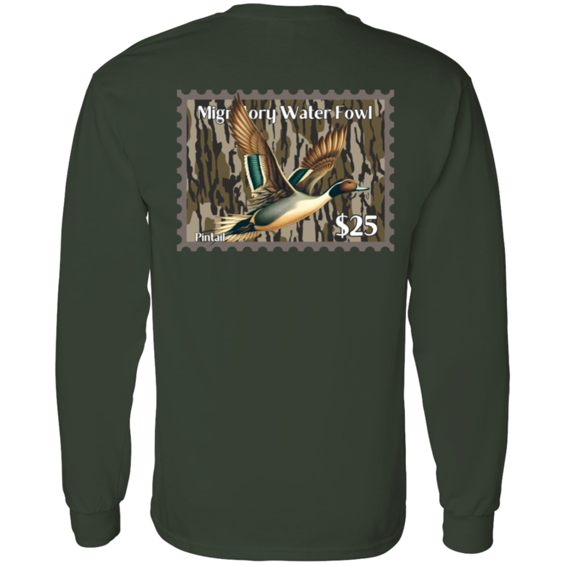 Pintail Migratory Waterfowl Duck Stamp Bottom Land Long Sleeve