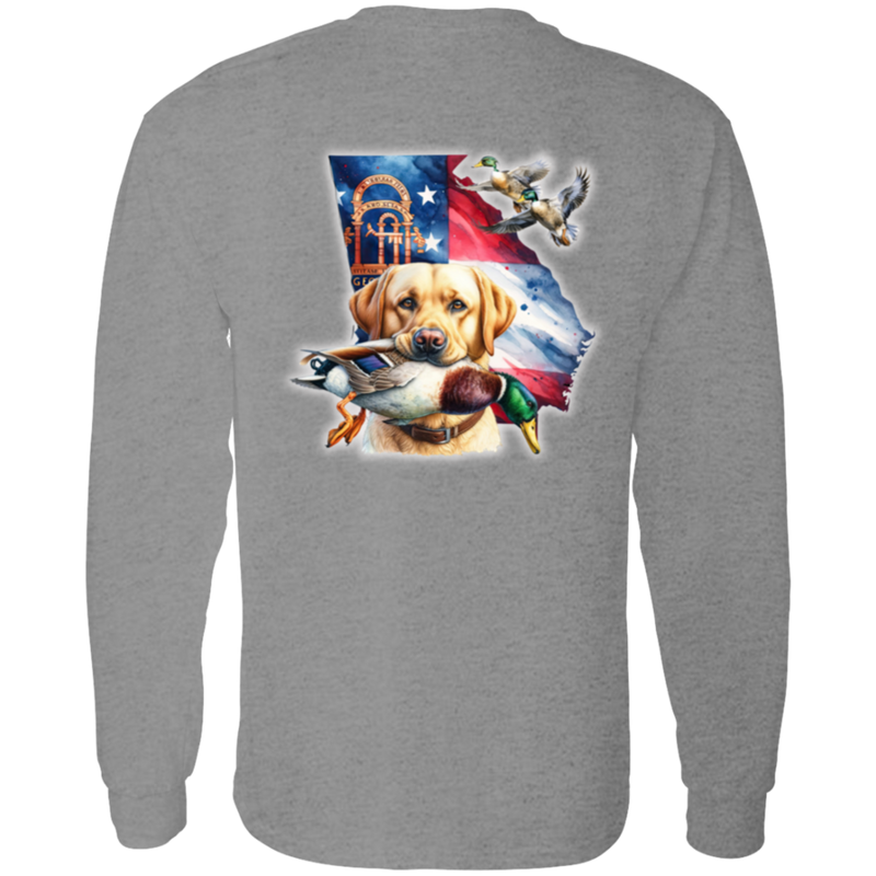 GEORGIA YELLOW LABRADOR RETRIEVER LONG SLEEVE T-SHIRT