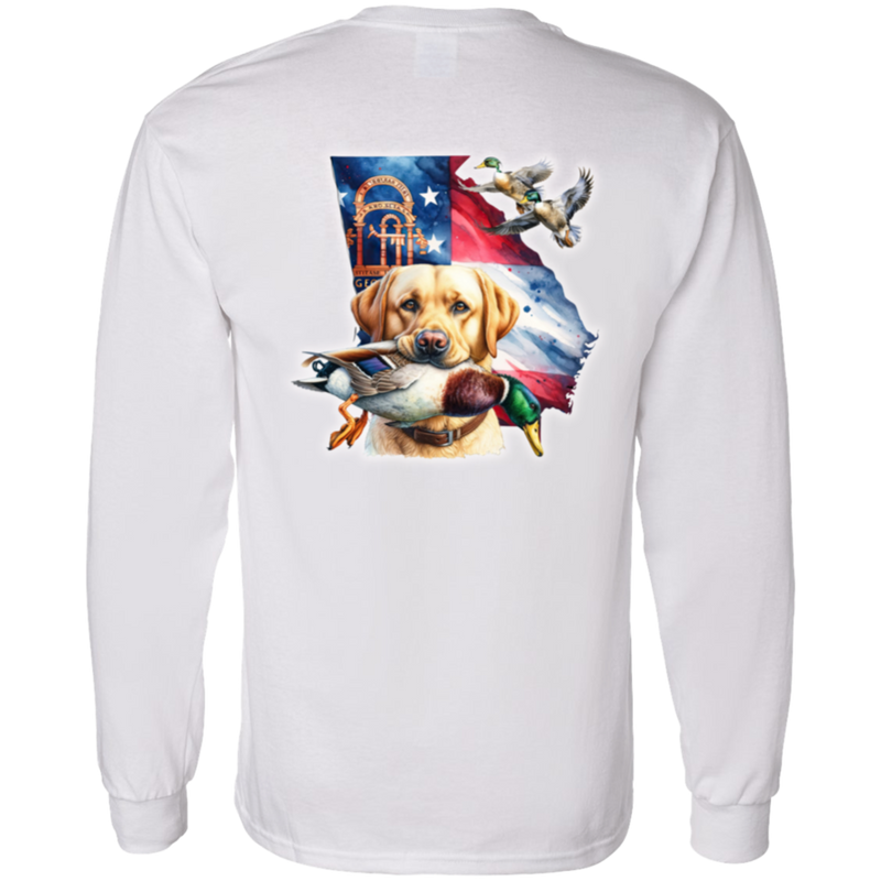 GEORGIA YELLOW LABRADOR RETRIEVER LONG SLEEVE T-SHIRT