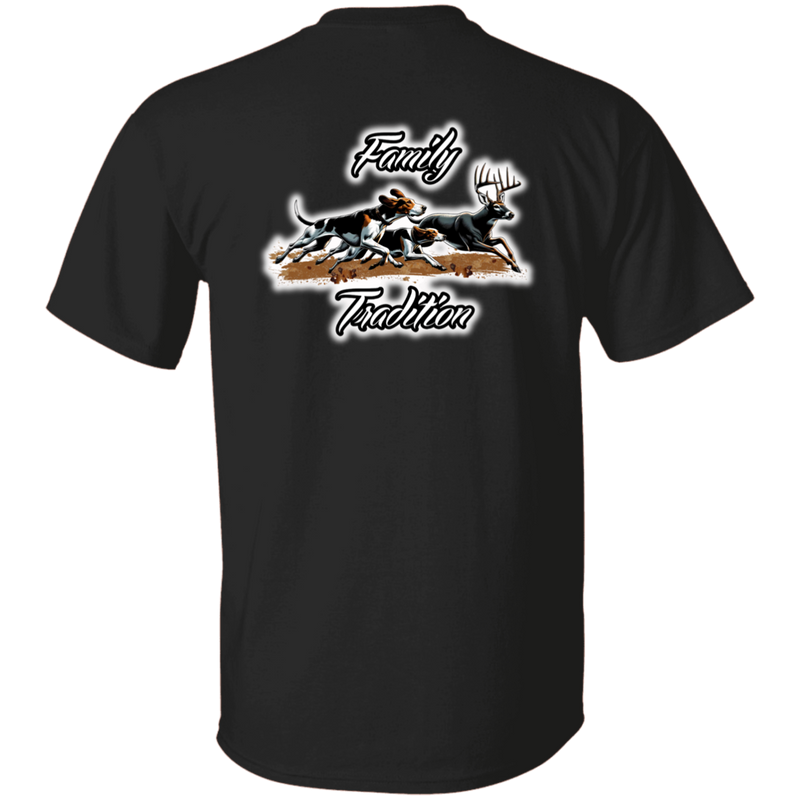 Family Tradition Dogs Chasing Deer Short Sleeve