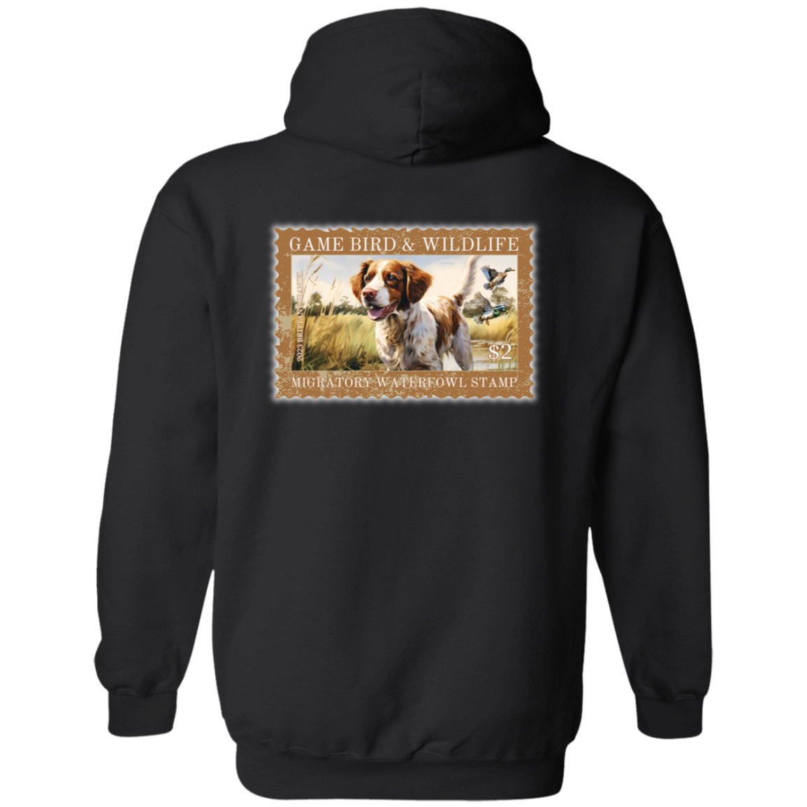 Brittany Spaniel Migratory Waterfowl Stamp Collection Hoodie